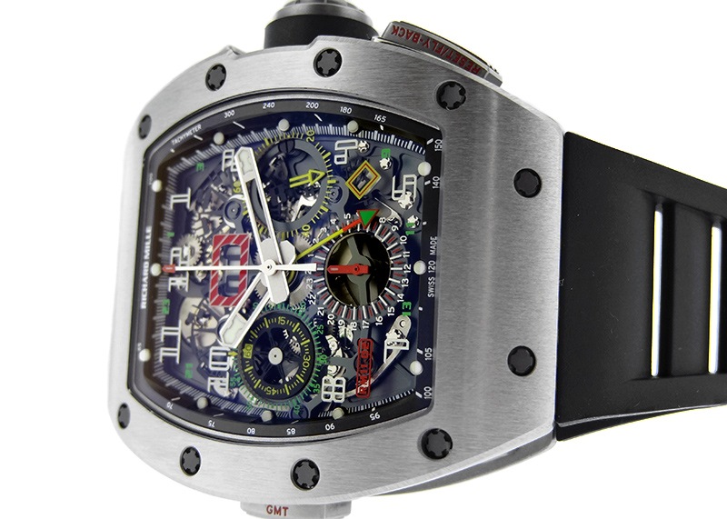 リシャールミル - オートマティック フライバッククロノグラフ デュアルタイムゾーン | RICHARD MILLE | RM11-02 | TI スケルトン文字盤 自動巻き ラバー | 中古 |