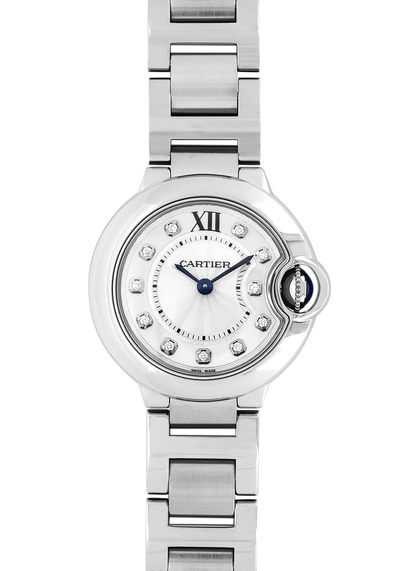カルティエ - レディース バロンブルー | CARTIER | WE902073 | SM SS シルバー文字盤/11Pダイヤモンド クォーツ ブレスレット