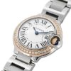 カルティエ - レディース バロンブルー | CARTIER | SM ベゼルダイヤ | WE902079 | PG&SS 白文字盤 クォーツ ブレスレット |