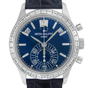 パテックフィリップ - アニュアルカレンダー クロノグラフ | PATEK PHILIPPE | 5961P-001 | PT ブルー文字盤 自動巻き レザー | 中古 |