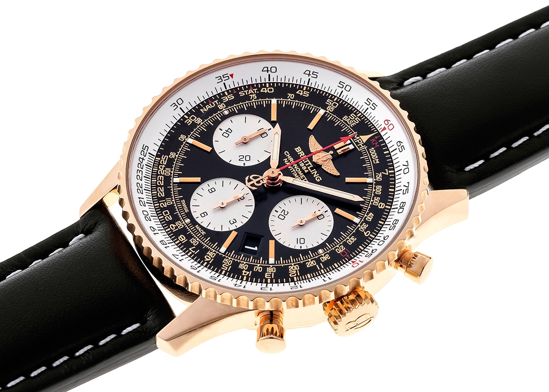 ブライトリング- ナビタイマー01 | BREITLING | RB012012/BA49(RB0120) | RG 黒/シルバー文字盤 自動巻き レザー | 中古