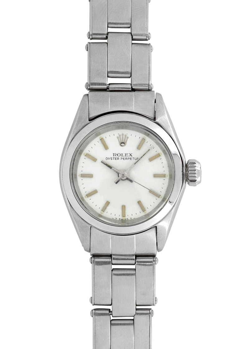 ロレックス - レディース オイスターパーペチュアル 60's | ROLEX | 6618 | SS 白文字盤 自動巻き ブレスレット | 1960年代製 | ヴィンテージ | 中古 |