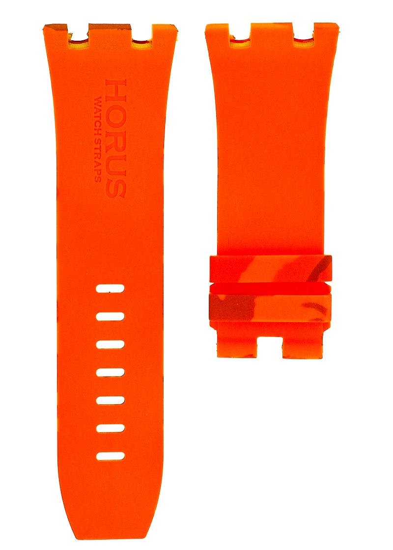 HORUS ラバーストラップ オーデマピゲ ロイヤルオークオフショア 44mm 26400用 ラバー オレンジカモフラージュ 30-24mm