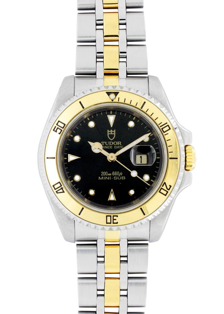 チューダー - プリンス オイスターデイト ミニサブ | TUDOR | 73193 | YG&SS 黒文字盤 自動巻き ブレスレット | 中古 |