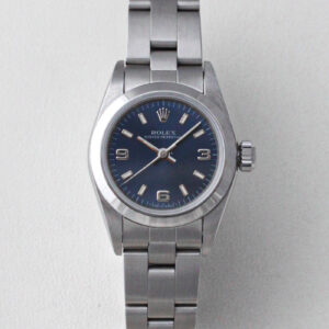 ロレックス - レディース オイスターパーペチュアル | ROLEX | 67180 | レディース オイスターパーペチュアル SS ブルー文字盤 自動巻き ブレスレット | 1997年製 | ヴィンテージ |