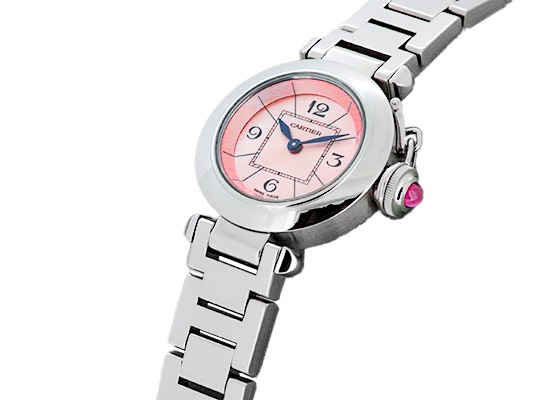 カルティエ - レディース ミスパシャ | CARTIER | W3140008 | 27mm SS ピンク文字盤 クォーツ ブレスレット | 中古 |