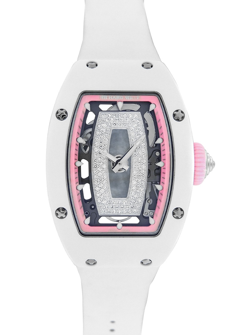 リシャールミル - レディース オートマティック JAPAN PINK | RICHARD MILLE | RM07-01 | ATZ/WG スケルトン文字盤 自動巻き ラバー | 日本限定40本 | 中古 |