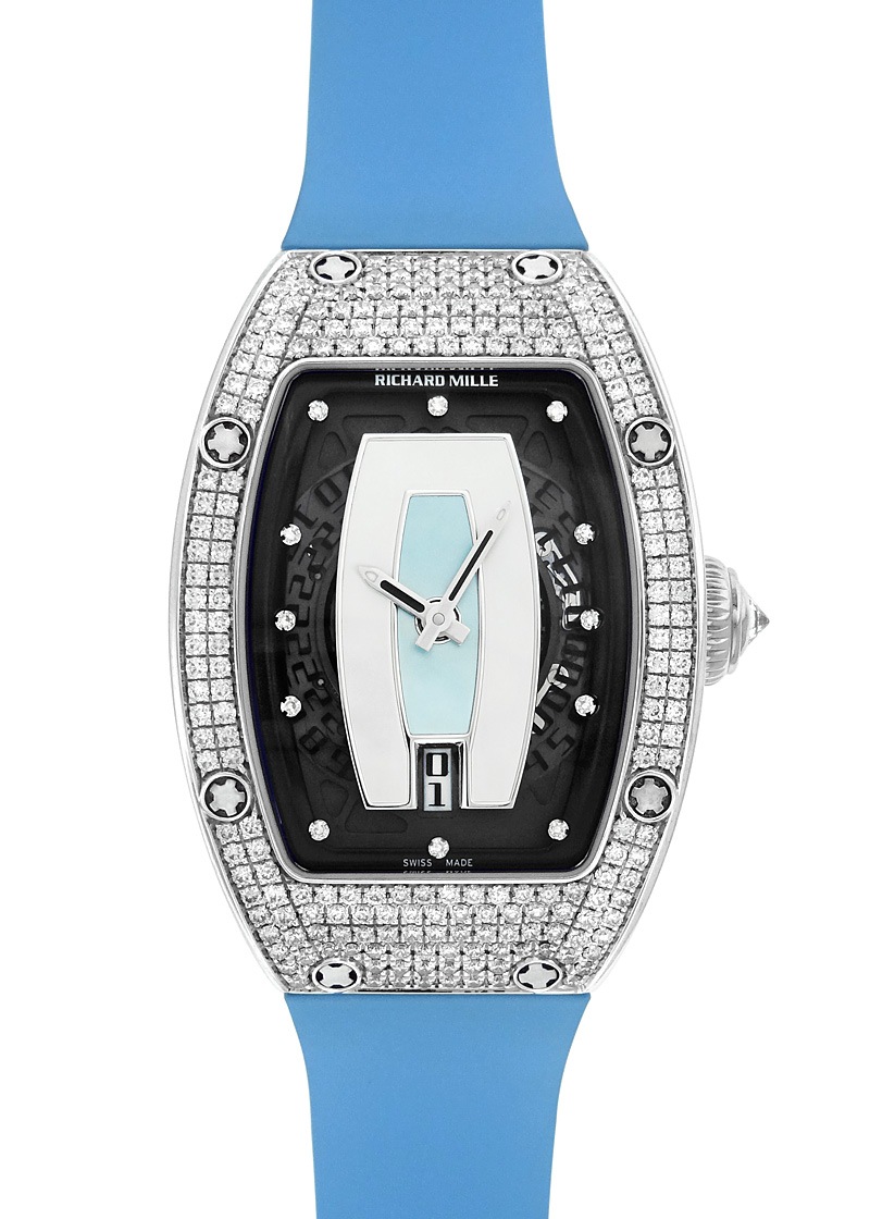 リシャールミル - レディース オートマティック ケースダイヤモンド | RICHARD MILLE | RM007 | WG シェル文字盤 自動巻き ラバー | 中古 |