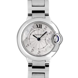 カルティエ - バロン ブルー | CARTIER | WE902073 | SM シルバー/11Pダイヤ文字盤 クォーツ ブレスレット | 中古