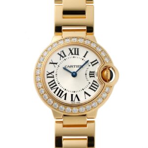 カルティエ - バロンブルー | CARTIER | WE9001Z3 | SM ベゼルダイヤ YG シルバー文字盤 クォーツ ブレスレット | 中古 |