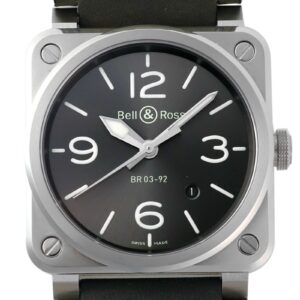 ベル&ロス - BR03-92 GREY LUM | BELL&ROSS | BR0392-GC3-ST/SCA | SS グレー文字盤 自動巻き レザー | 中古 |