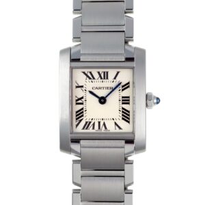 カルティエ - タンクフランセーズ | CARTIER | W51008Q3 | SM SS ホワイト文字盤 クォーツ ブレスレット | 中古 |