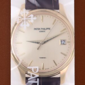 パテックフィリップ - カラトラバ Tiffany Wネーム | PATEK PHILIPPE | 5227J-001 | YG アイボリー文字盤 自動巻き レザー | レストア | 中古 |