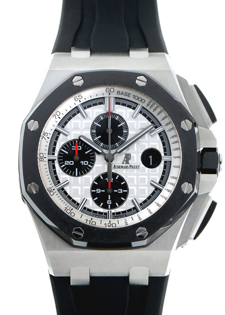 オーデマピゲ - ロイヤルオーク オフショア クロノグラフ | AUDEMARS PIGUET | 26400SO.OO.A002CA.01 | SS 白/黒文字盤 自動巻き ラバー | 中古 |