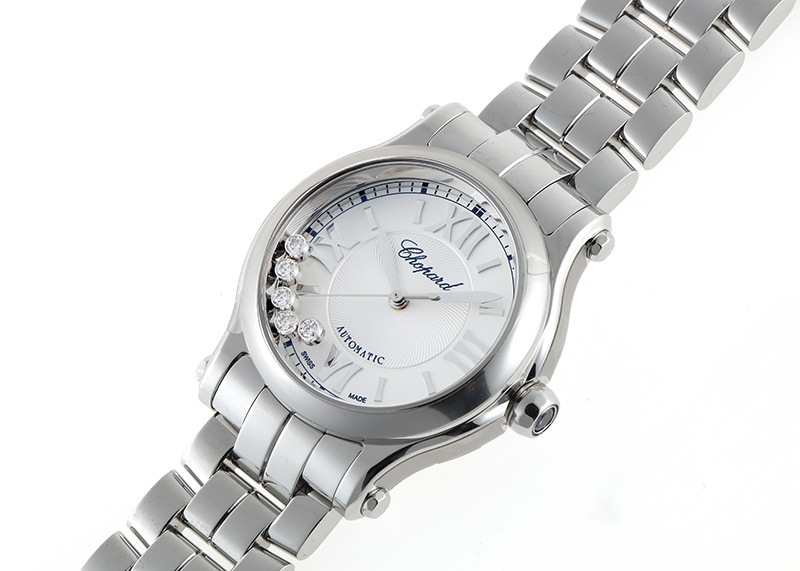 ショパール - ハッピースポーツ | CHOPARD | 278573-3002 | SS シルバー文字盤 自動巻き ブレスレット | 委託品 | 未使用品 |