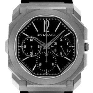 ブルガリ - オクト フィニッシモ クロノグラフ | BVLGARI | 103371 | GMT TI 黒文字盤 自動巻き ラバー | 未使用品 |