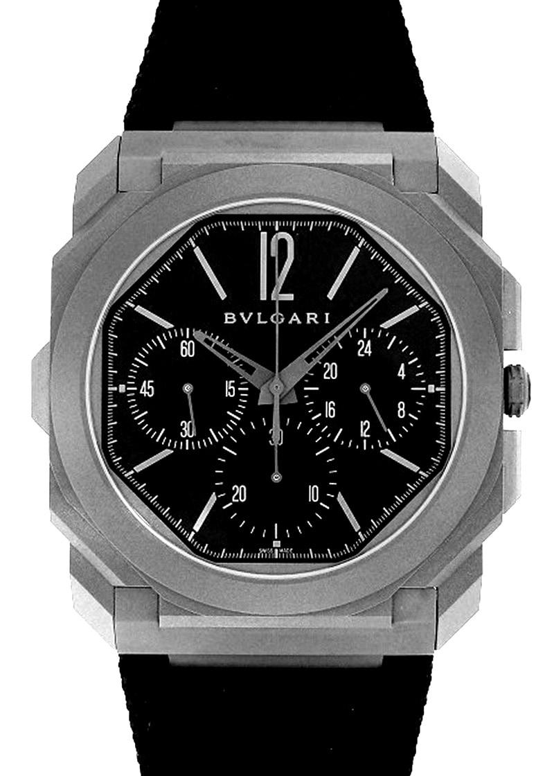 ブルガリ - オクト フィニッシモ クロノグラフ | BVLGARI | 103371 | GMT TI 黒文字盤 自動巻き ラバー | 未使用品 |