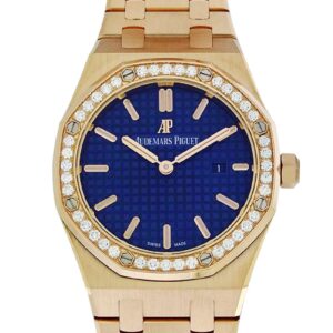 オーデマピゲ - ロイヤルオーク ベゼルダイヤ | AUDEMARS PIGUET | 67651OR.ZZ.1261OR.02 | RG ブルー文字盤 クォーツ ブレスレット | 中古 |