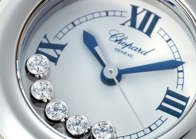 ショパール - ハッピースポーツ 5pave | CHOPARD | 27/8245/23 | SS 白文字盤 クオーツ レザー | 中古 |