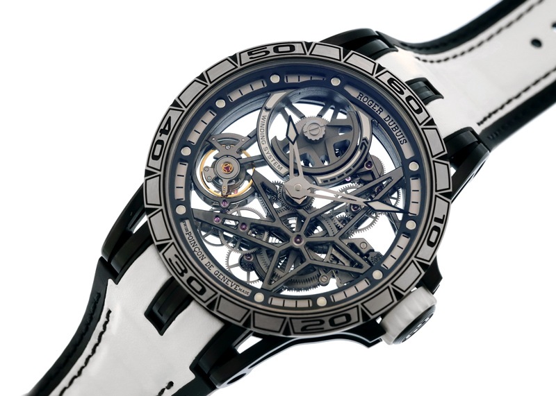 ロジェデュブイ - エクスカリバー スパイダー 45 | ROGER DUBUIS | DBEX0715 | TI スケルトン文字盤 手巻き ラバーカーフ | 未使用品 |