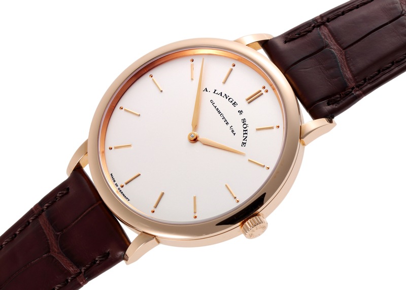 A.ランゲ&ゾーネ - サクソニア フラッハ | A.LANGE&SOHNE | 211.032 | RG シルバー文字盤 手巻き レザー