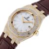 オーデマ ピゲ - レディ ロイヤルオーク ケースダイヤ | AUDEMARS PIGUET | 67605BA.ZZ.D080OS | YG ホワイトシェル文字盤 クォーツ レザー | 中古 |
