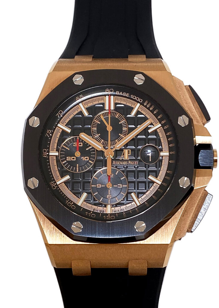 オーデマピゲ - ロイヤルオーク オフショアクロノグラフ | AUDEMARS PIGUET | 26401RO.OO.A002CA.02 | PG 黒文字盤 自動巻き ラバー | 委託品 | 中古 |