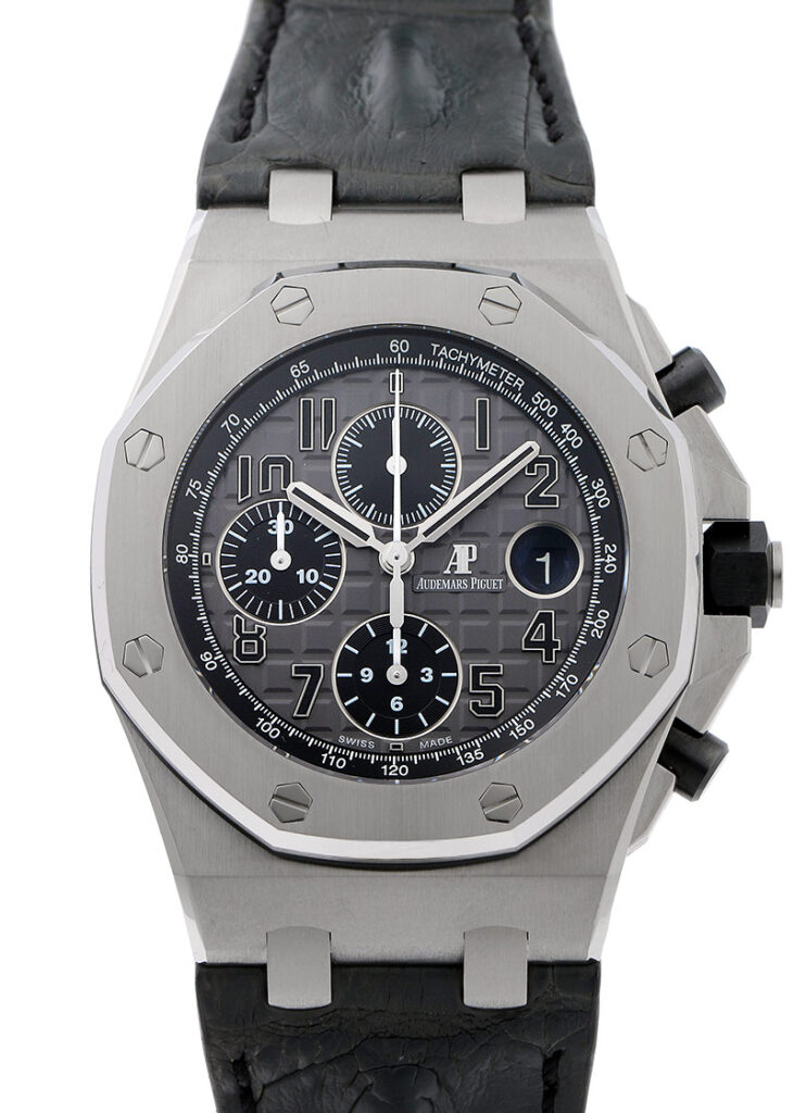 オーデマピゲ - ロイヤルオーク オフショアクロノグラフ | AUDEMARS PIGUET | 26470ST.OO.A104CR.01 | SS グレー文字盤 自動巻き レザー | 中古 |