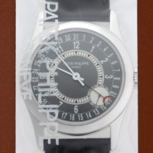 パテックフィリップ - カラトラバ | PATEK PHILIPPE | 6000G-010 | WG グレー文字盤 自動巻き レザー | 中古 |