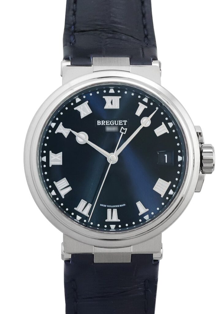 ブレゲ - マリーン | Breguet | 5517TI/Y1/9ZU | TI ブルー文字盤 自動巻き レザー |
