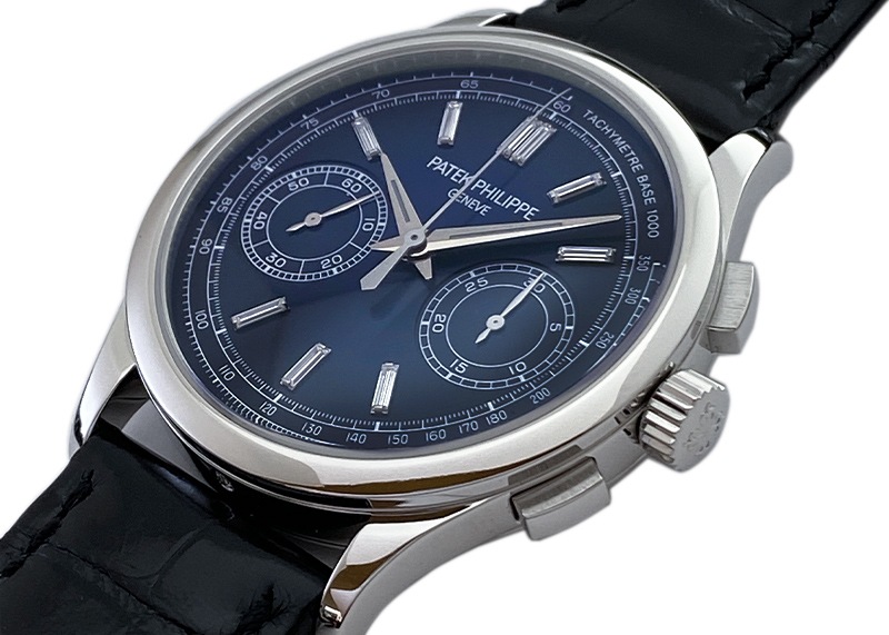 パテックフィリップ - コンプリケーション クロノグラフ | PATEK PHILIPPE | 5170P-001 | PT ブルー/ダイヤ文字盤 手巻き レザー | 委託品 | 中古 |