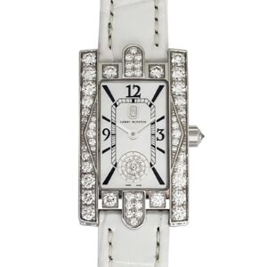 ハリーウィンストン - アヴェニュー クラシック オーロラ | HARRY WINSTON | AVEQHM21WW231 | WG シェル文字盤 クォーツ レザー | 中古 |
