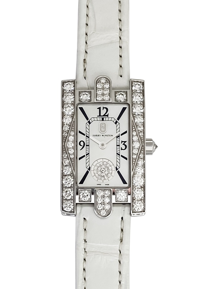 ハリーウィンストン - アヴェニュー クラシック オーロラ | HARRY WINSTON | AVEQHM21WW231 | WG シェル文字盤 クォーツ レザー | 中古 |