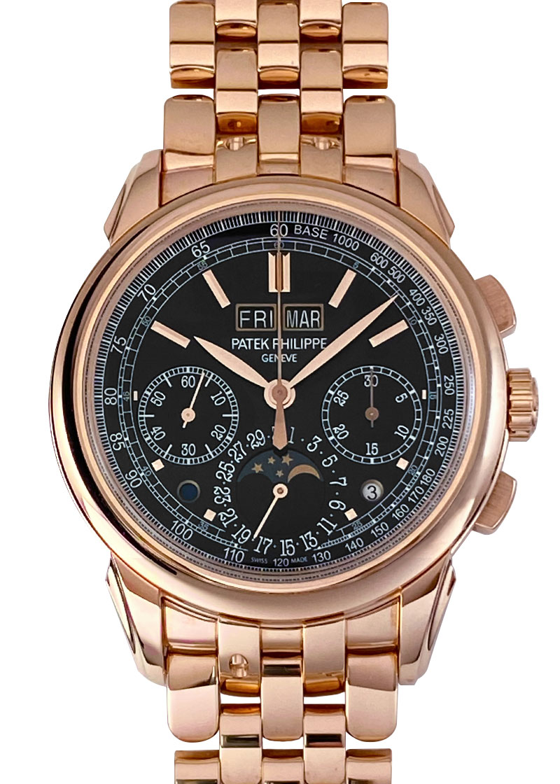 パテックフィリップ - パーペチュアルカレンダー クロノグラフ | PATEK PHILIPPE | 5270/1R-001 | RG 黒文字盤 手巻き ブレスレット | 委託品 | 未使用品 |