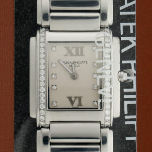 パテックフィリップ - Twenty4 | PATEK PHILIPPE | 4910/10A-011 | SS 白文字盤 クォーツ ブレスレット | レストア | 中古 |