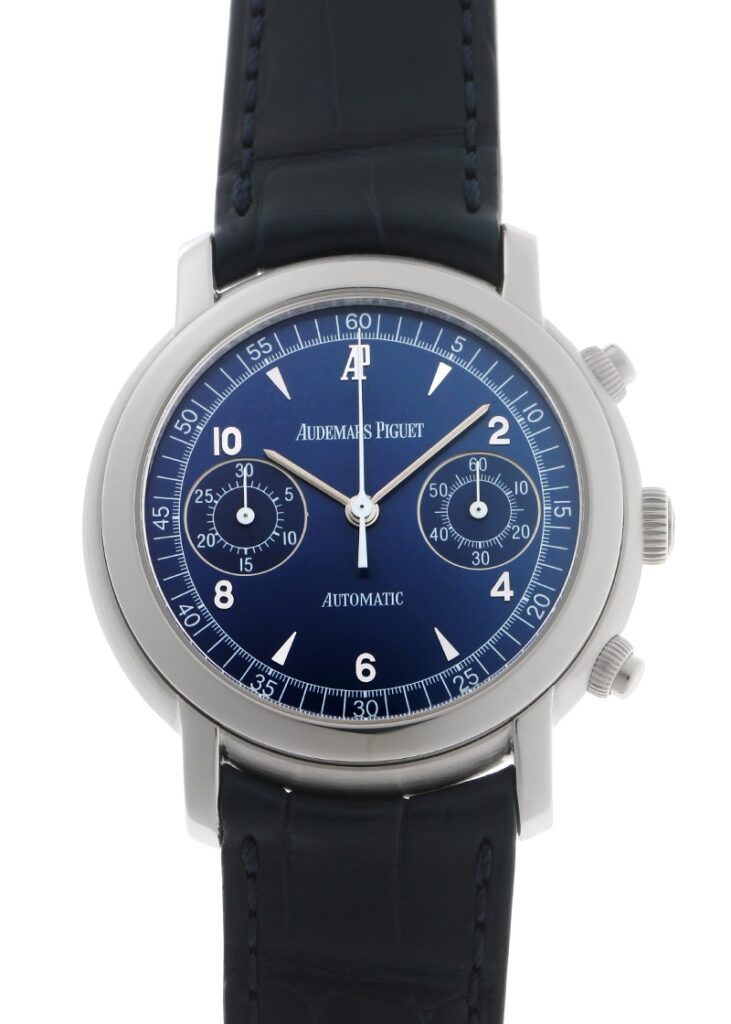 オーデマピゲ - ジュールオーデマ クロノグラフ | AUDEMARS PIGUET | 25859BC.OO.D028CR.01 | WG ブルー文字盤 自動巻き レザー | 中古