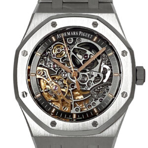 オーデマピゲ - ロイヤルオーク ダブル バランスホイール オープンワーク | AUDEMARS PIGUET | 15407ST.OO.1220ST.01 | SS スケルトン文字盤 自動巻き ブレスレット | 中古