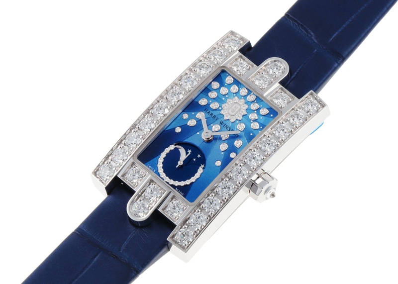ハリーウィンストン - アヴェニュークラシック ムーンフェイズ | HARRY WINSTON | AVEQMP21WW001 | WG ブルーシェル文字盤 クォーツ レザー | 委託品