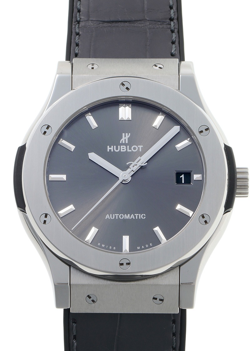 ウブロ - クラシックフュージョン | HUBLOT | 511.NX.7071.LR | TI グレー文字盤 自動巻き ラバーアリゲーター | 中古