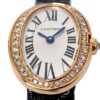 カルティエ - ミニ ベニュワール ベゼルダイヤ | CARTIER | WB520028 | PG シルバー文字盤 クォーツ レザー | 中古