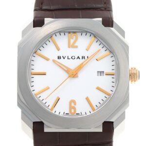 ブルガリ - オクト | BVLGARI | BGO41WSLD | SS 白文字盤 自動巻き レザー