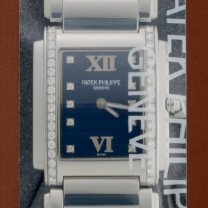 パテックフィリップ - Twenty-4 | PATEK PHILIPPE | 4910/10A-012 | SS ブルー文字盤 クォーツ ブレスレット | レストア | 中古