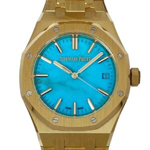 オーデマピゲ - ロイヤルオーク | AUDEMARS PIGUET | 15550BA.OO.1356BA.01 | YG ターコイズ文字盤 自動巻き ブレスレット