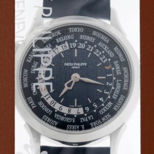 パテックフィリップ - ワールドタイム | PATEK PHILIPPE | 5230P-001 | PT ブルー文字盤 自動巻き レザー | 中古