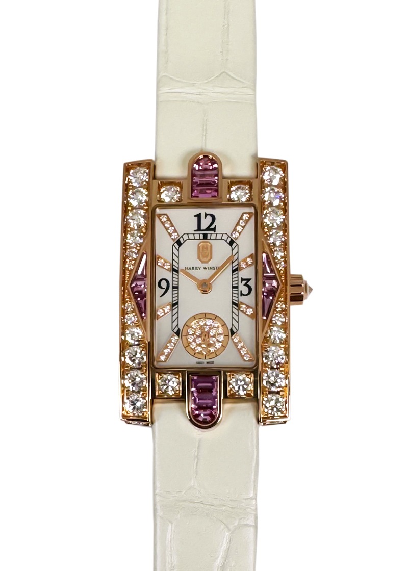 ハリーウィンストン - アヴェニュー クラシック オーロラ | HARRY WINSTON | AVEQHM21RR125 | RG シェル/ダイヤ文字盤 クォーツ レザー | 中古