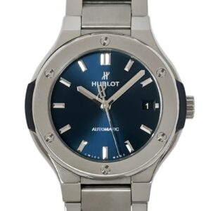 ウブロ - クラシックフュージョン チタニウム ブレスレット | HUBLOT | 568.NX.7170.NX | TI ブルー文字盤 自動巻き ブレスレット | 委託品 | 中古