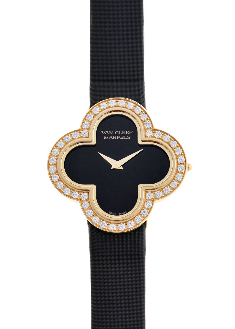 ヴァンクリーフ&アーペル - アルハンブラ ミディアム | VAN CLEEF & ARPELS | VCARN5HZ00 | YG オニキス文字盤 クォーツ サテン | 中古