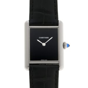 カルティエ - タンクマスト LM | CARTIER | WSTA0072 | SS 黒文字盤 クォーツ レザー | 中古