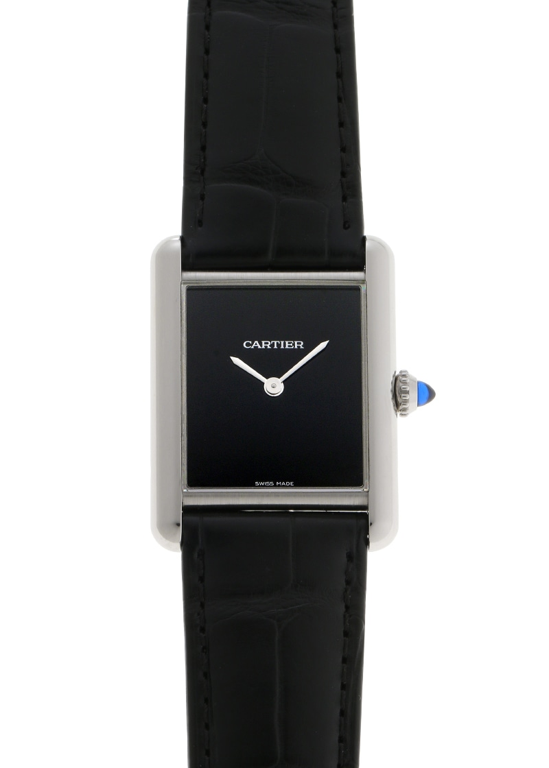 カルティエ - タンクマスト LM | CARTIER | WSTA0072 | SS 黒文字盤 クォーツ レザー | 中古