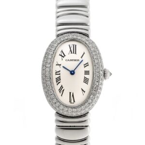 カルティエ - ベニュワール SM ベゼルダイヤ | CARTIER | WB500651 | WG シルバー文字盤 クォーツ ブレスレット | 中古